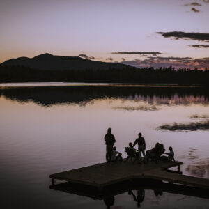 People standing on a dock